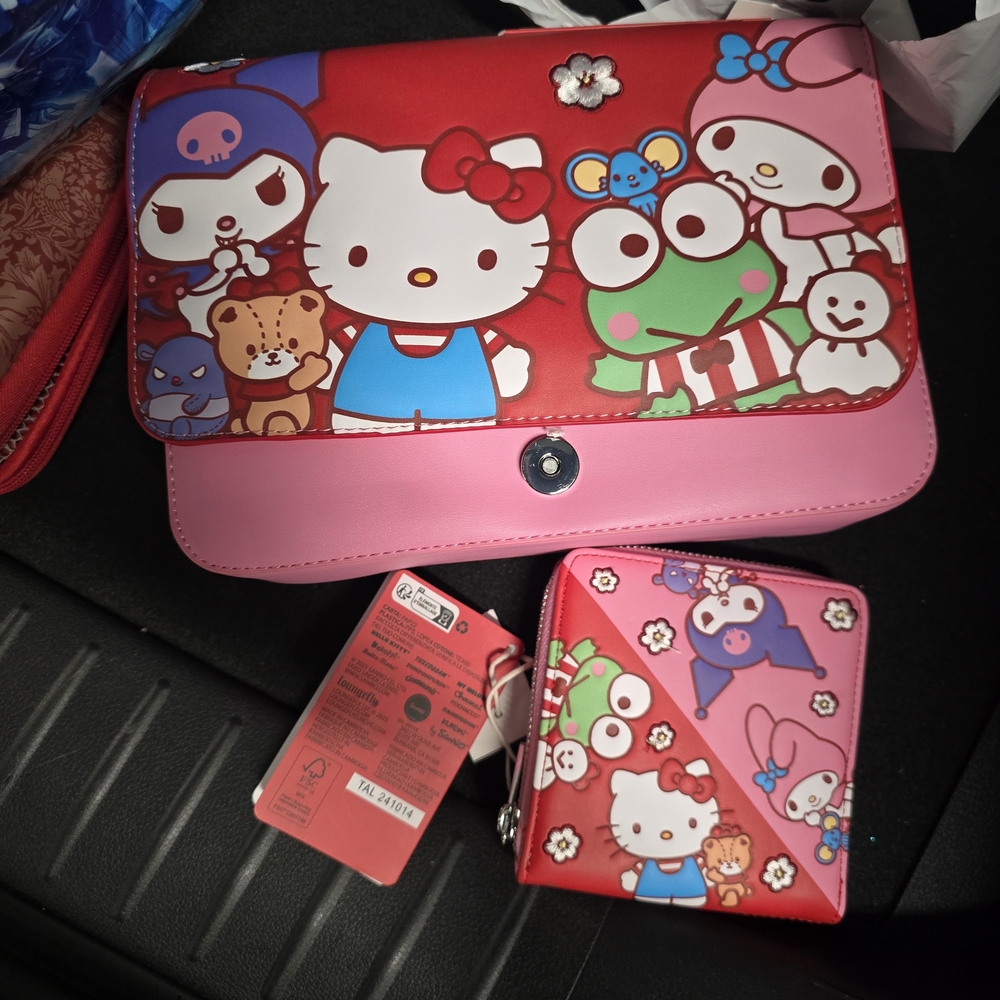Loungefly Red and Pink Crossbody Bag